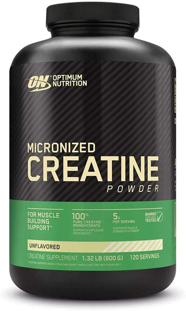 Optimum Nutrition Creatine Powder, Unflavored, 600 Gram