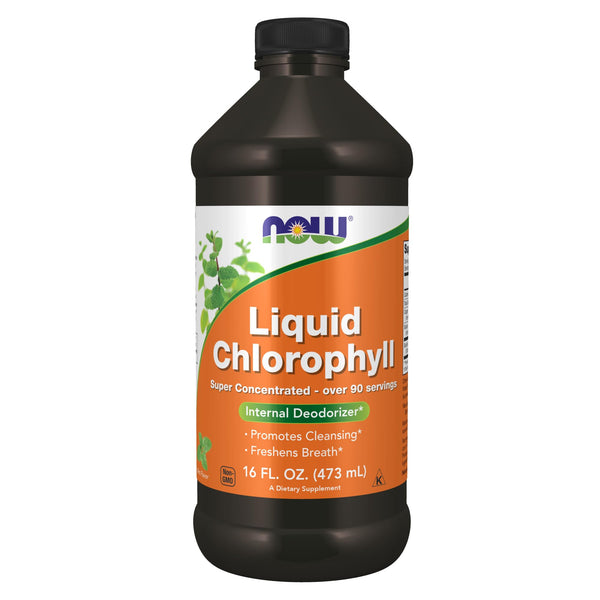 NOW Foods Supplements, Liquid Chlorophyll, Super Concentrated, Internal Deodorizer*,Boost Energy, Mint Flavor, 16-Ounce