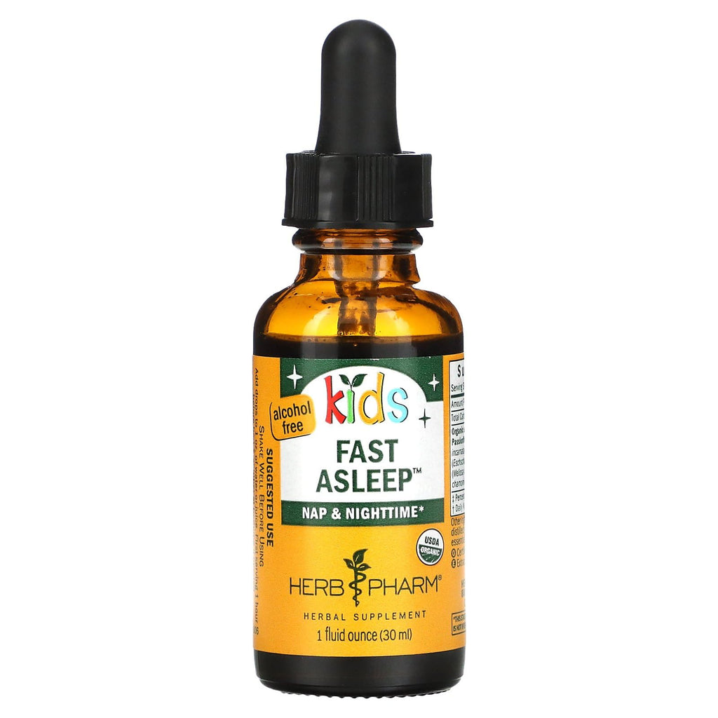 Herb Pharm Kids Certified-Organic Alcohol-Free Fast Asleep Liquid Herbal Formula, 1 Ounce (FKSLEEP01)