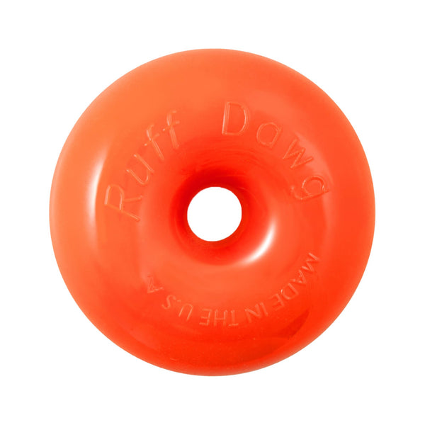 Ruff Dawg Dawg-Nut XL – Durable Rubber Dog Toy for Aggressive Chewers - Floats in Water - Assorted Neon Colors for Easy Visibility - Made in the USA