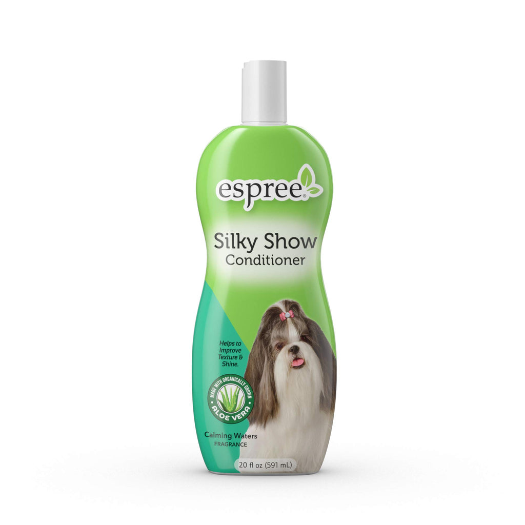 Espree Silky Show Conditioner For Dogs and Cats – Leaves Coats with Amazing Shine, Luster, and Easy Combing – Made with 100% Organically Grown Aloe Vera – 20 Ounces