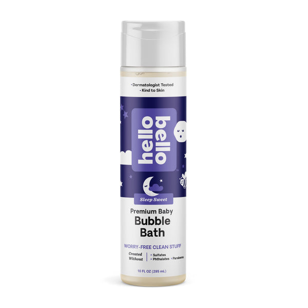 Hello Bello Nighttime Bubble Bath - Gentle Hypoallergenic Formula for Babies and Kids - Vegan and Cruelty-Free - Sleep Sweet Scented - 10 fl oz