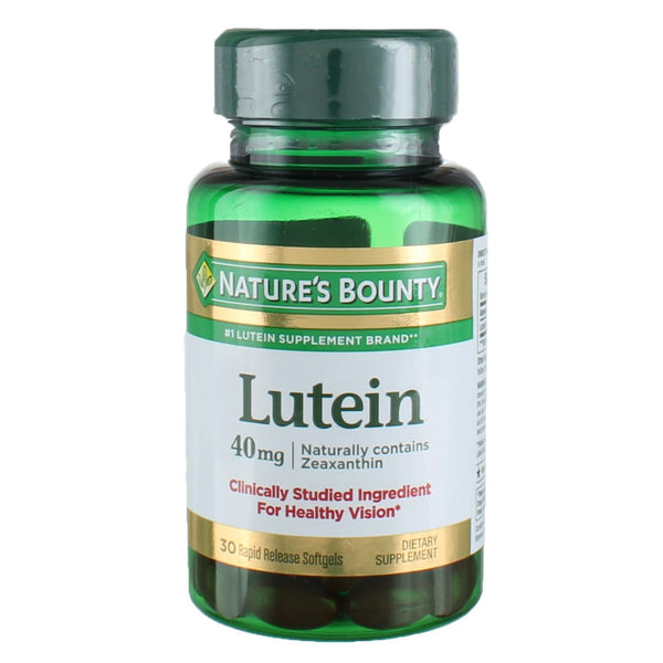 Nature's Bounty Lutein Pills, Eye Health Supplements and Vitamins, Support Vision Health, 40 mg, 30 Softgels