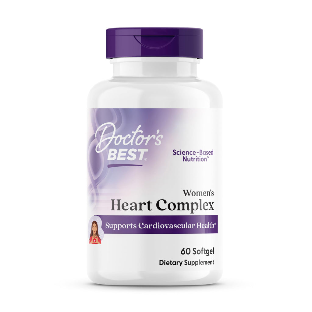 Doctor's Best Women's Heart Complex, Supports Cardiovascular Health, Non-GMO • Gluten Free • Soy Free, 60 Softgel