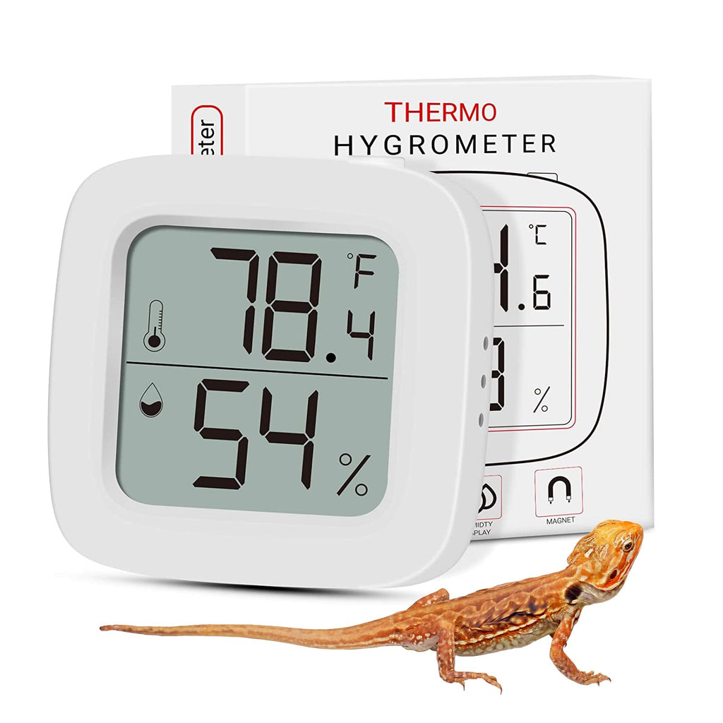 Reptile Tank Thermometer Reptile Tank Accessories Reptile Terrarium Thermometer Hygrometer for for Bearded Dragon, Jumping Spider, Leopard Gecko, Hermit Crab, Gecko, Ball Python, Lizard Aggforbl