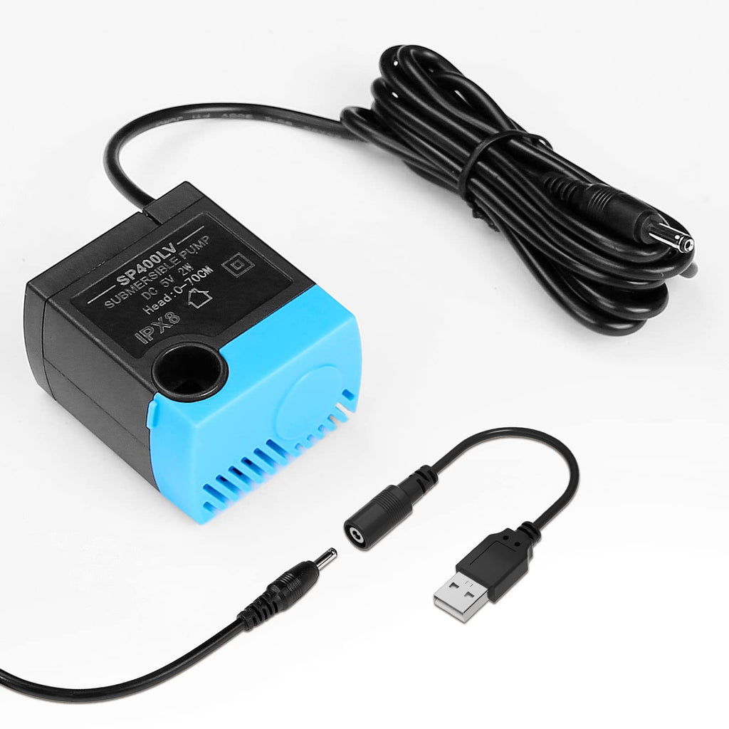 Carcent SP-400LV Cat Water Fountain Pump, SP-400LV USB Plug Replacement Pump Compatible with Butterfly, Seaside, 360 Plastic Pet Water Fountain (No USB Adapter)