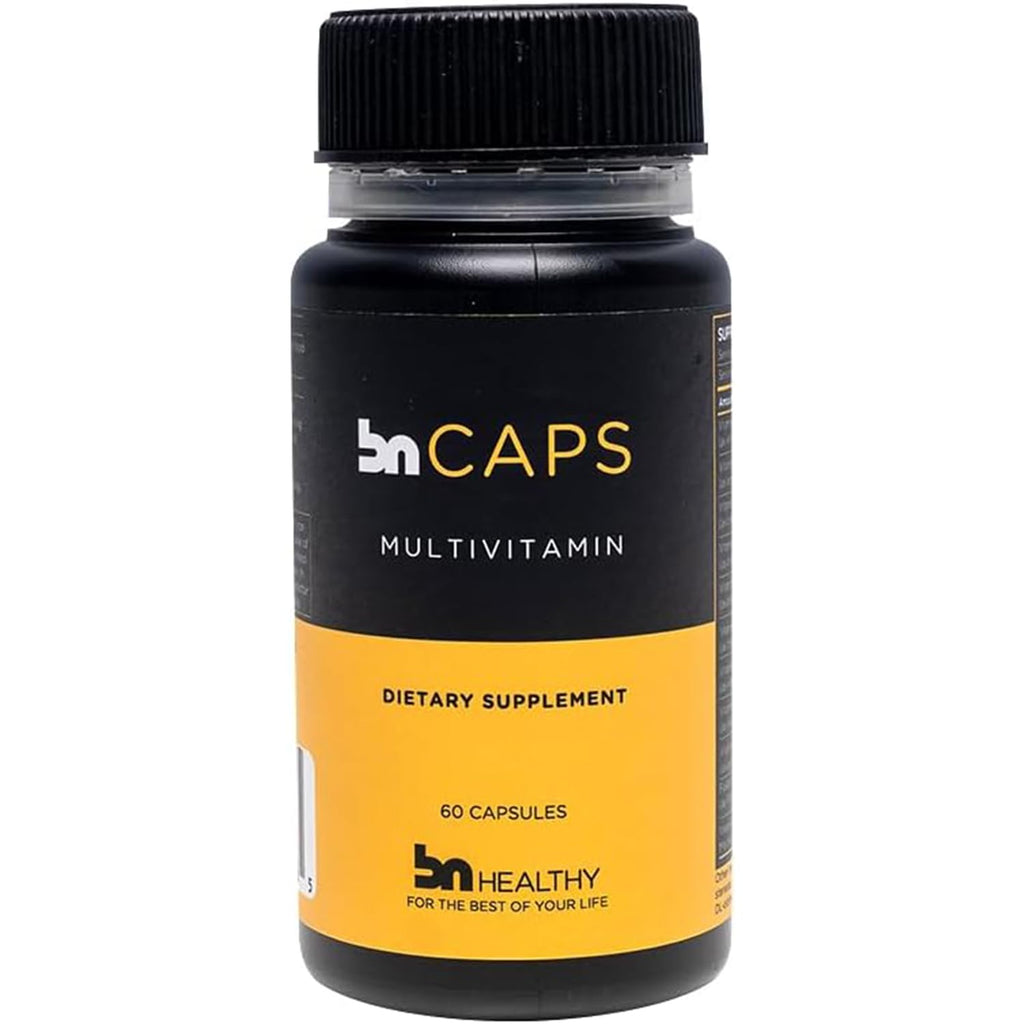 BNHealthy BN Caps Multivitamin for Women and Men Vitamins A, B-6, B-12, C, D3, E, K, Biotin, Iron & Zinc Supplements, 60 Capsules, 60 Days Supply