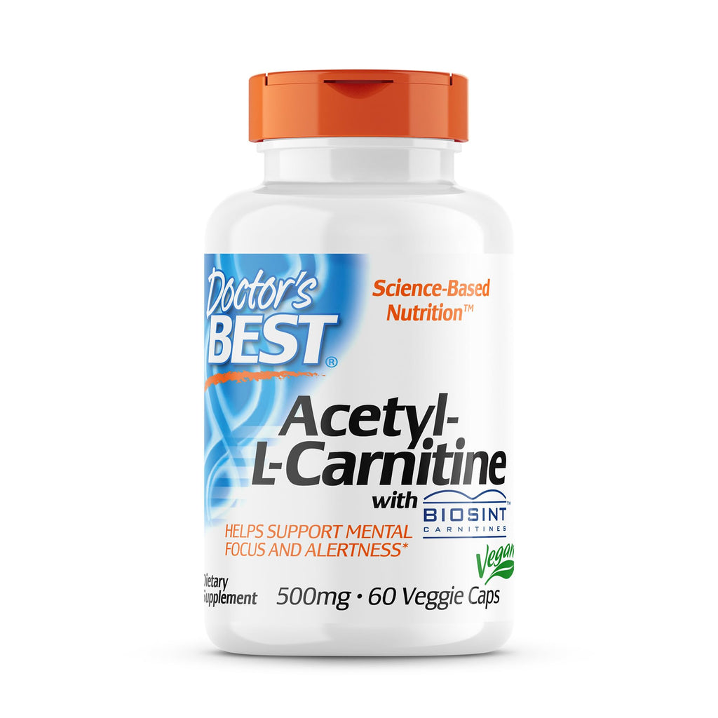 Doctor's Best Acetyl L-Carnitine, Help Boost Energy Production, Support Memory/Focus, Mood, Non-GMO, Vegan, Gluten Free