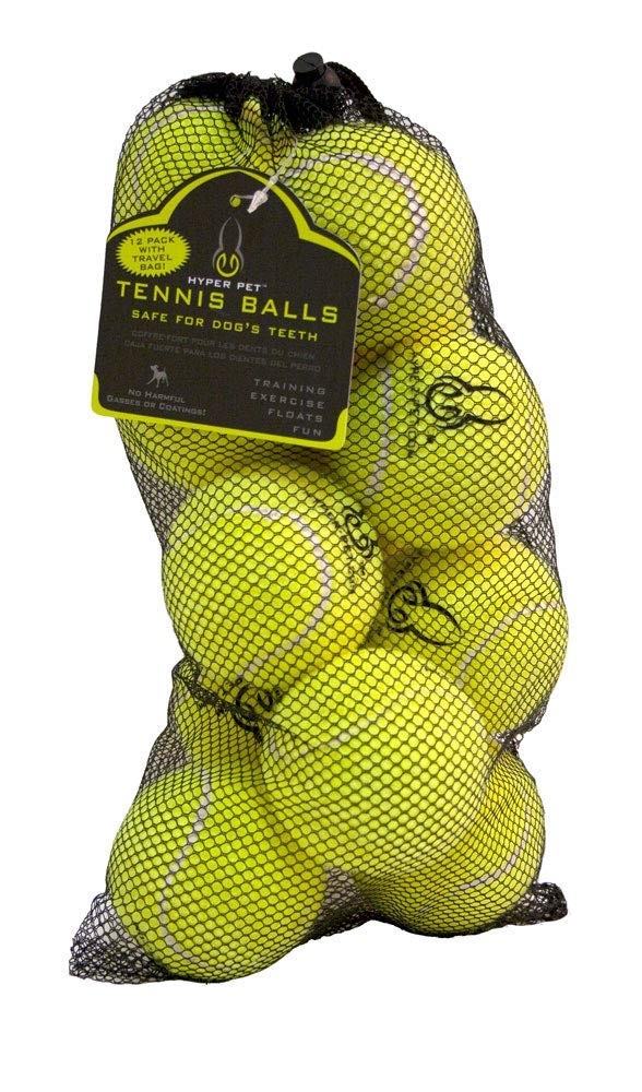 Hyper Pet Dog Tennis Balls - 12 Pack 2.5" for Exercise and Fetch; Interactive Toys; Great for Small Breeds