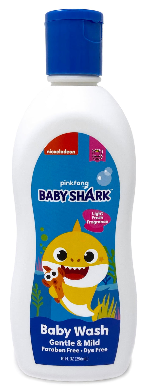 Primal Elements Baby Shark Gentle Baby Wash, Light Fresh Fragrance, Paraben Free, Dye Free, 10 Fl Oz - 12 pack