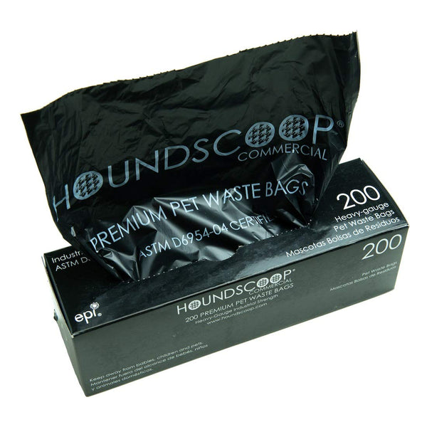 HOUNDSCOOP Case of 2000 Pet Waste Bags on Roll (10 Rolls of 200 bags per roll) Dog Waste Station Bags for HOA, Residential, commercial roll bag for Poop Station Dispensers