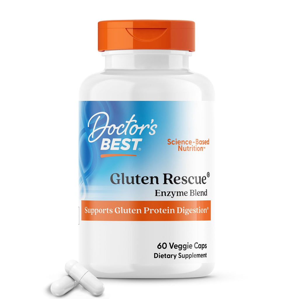 Doctor's Best Gluten Rescue with Glutalytic, Non-GMO, Vegan, 60 Count (Pack of 1)