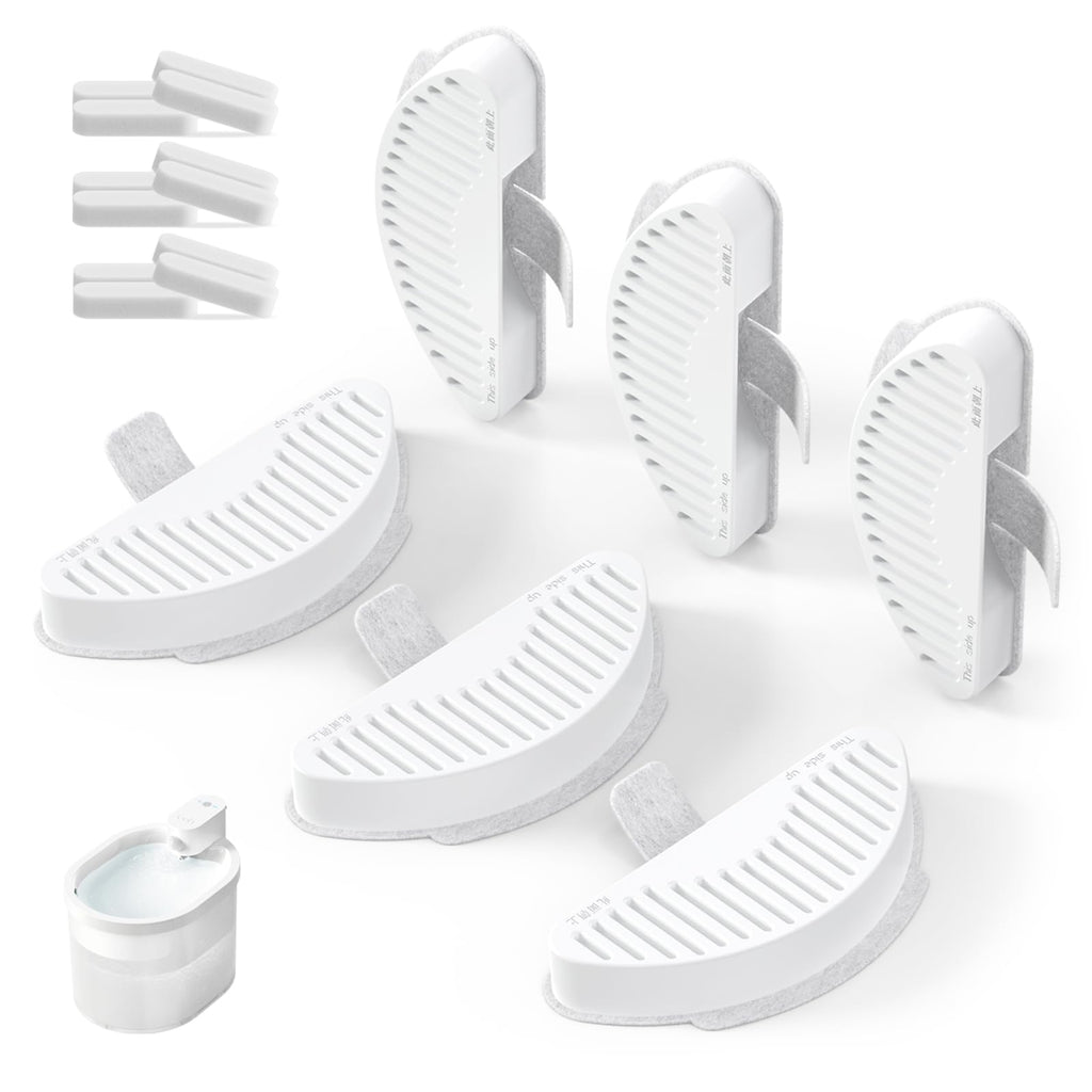 uahpet Official Water Fountain Filters Upgraded 6 Filters & 12 Sponges for 67oz/2L Automatic Pet Fountain