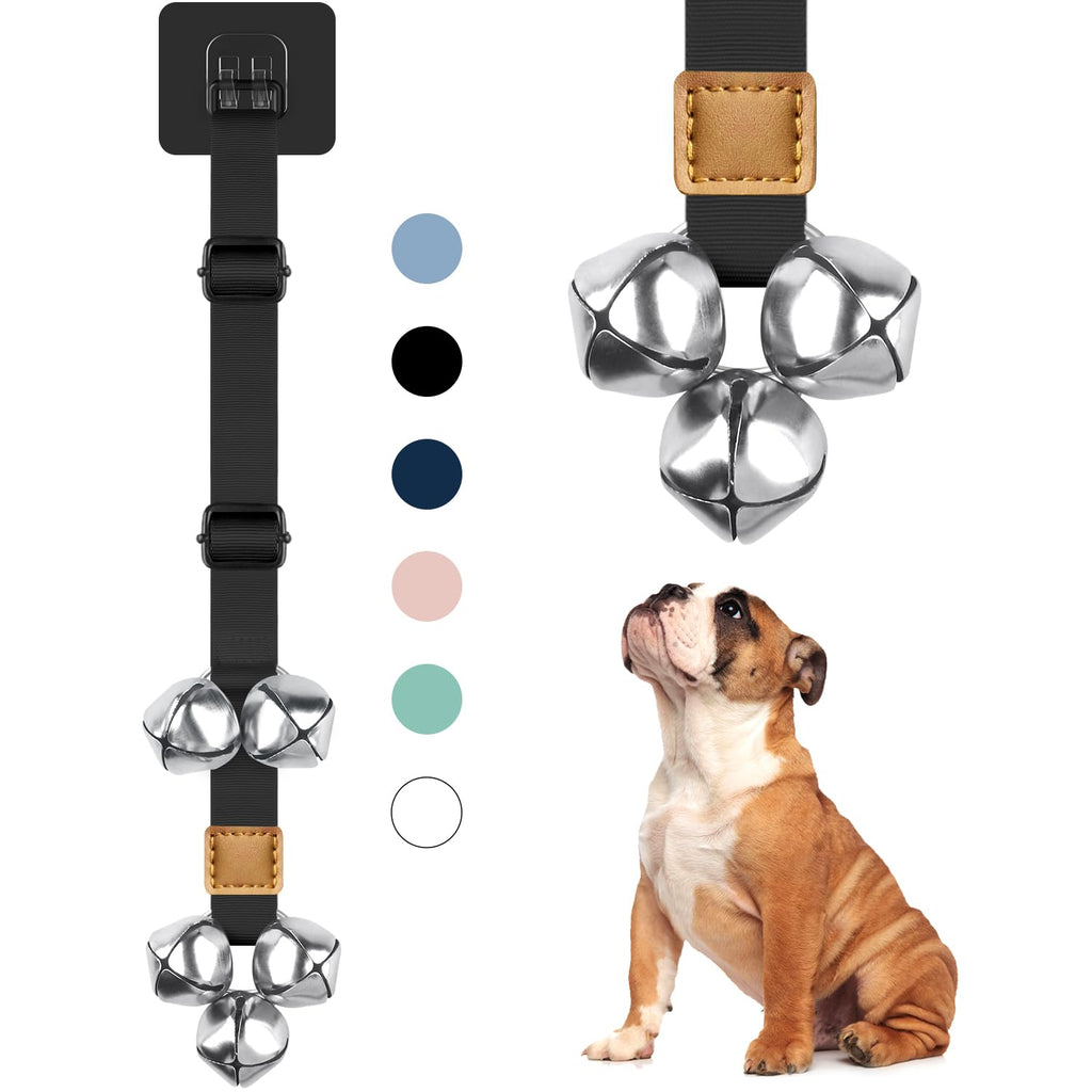 BLUETREE Dog Bells to Go Outside Dog Door Bell Premium Quality Buckle Adjustable Dog Bell Dog Attached to doorknob or Anywhere Near The Door, Length and Height Adjustable