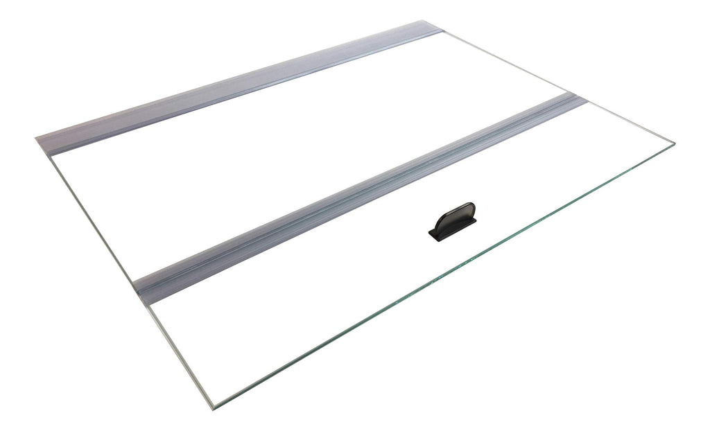 H2Pro Glass Canopy 2 Piece Set for Aqueon & All Glass only 75/90/110 Gallon 48x18 Aquarium Fish Tank (Each Piece Measure 22.08 x 16.57 x 0.16in)