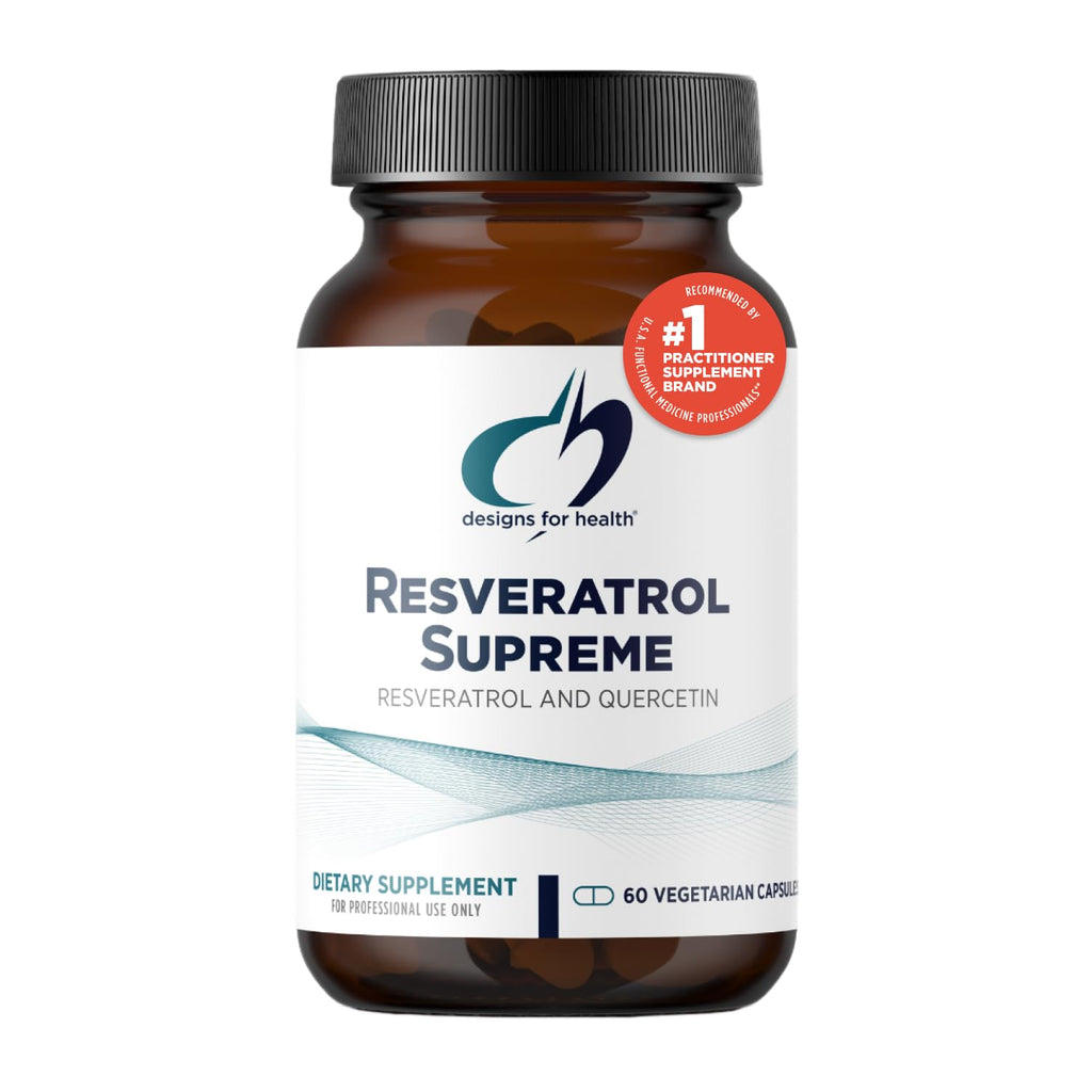 Designs for Health Resveratrol Supreme - Trans Resveratrol from Japanese Knotweed + Quercetin - Healthy Aging + Cardiovascular Support Supplement, Non-GMO (60 Capsules)