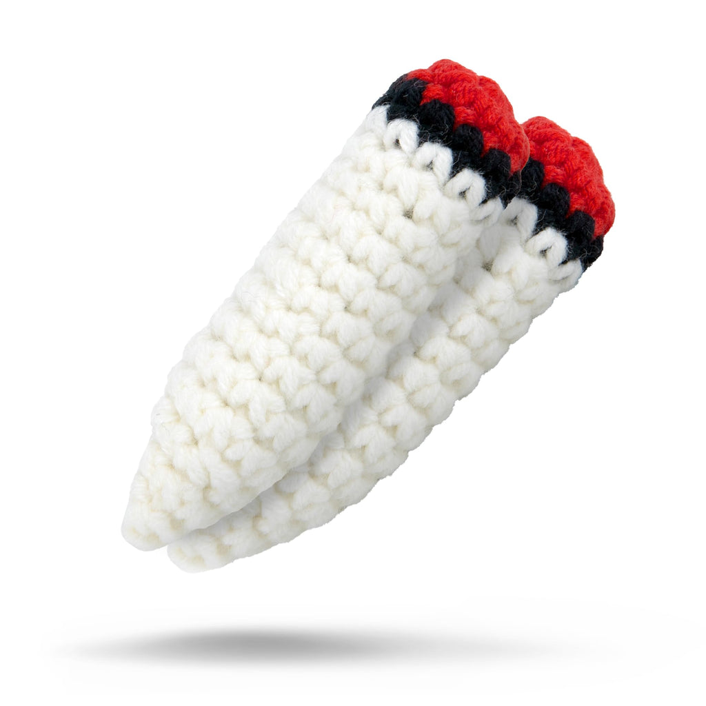 LIT LABS Catnip Doobies Toy Kittie J's Pre-Rolled Cone Form 3 inches Long - Handmade Crocheted - Entertain Your Cat with Hilarious Cartoon J's: Perfect Cat Gift, Comes in a 2-Pack