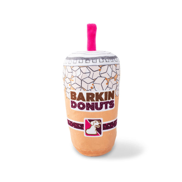 Fringe Studio Plush Dog Toy, BARKIN Donuts ICED Coffee, Wagsdale Dog Toy Collection (289736)
