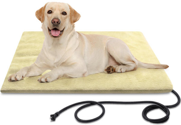 Constant Pet Heating Pad for Dog & Cat, Waterproof Cat Heating Pad with Multi Sizes for Outdoor Indoor, Warm Dog Heating Pad with Chew Resistant Cord, Soft Fluffy Heating Pad for Cats Washable