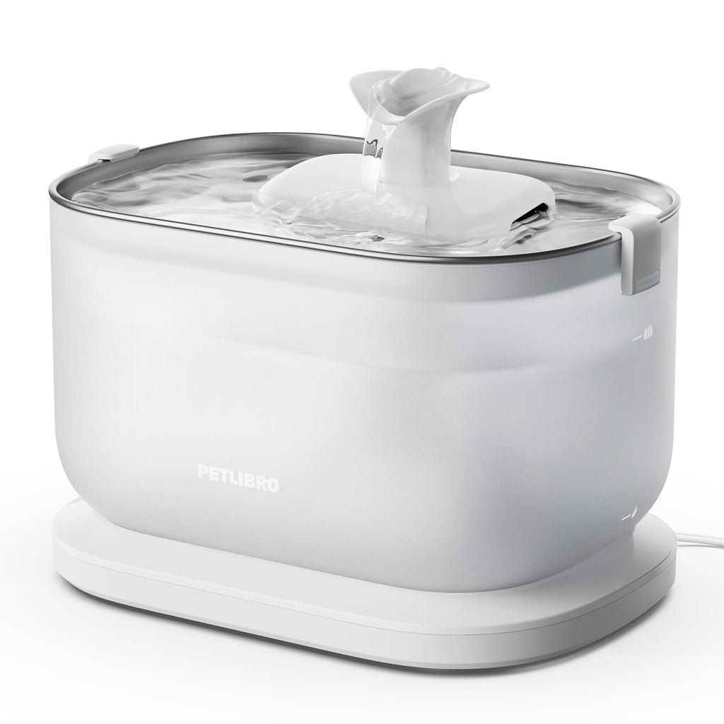 PETLIBRO Cat Water Fountain with Wireless Pump, 2.5L/84oz Pet Water Fountain for Cats Indoor Stainless Steel, Cat Water Dispenser with Two Flow Modes, Pat Fountain for Drinking Easy Clean, BPA-Free