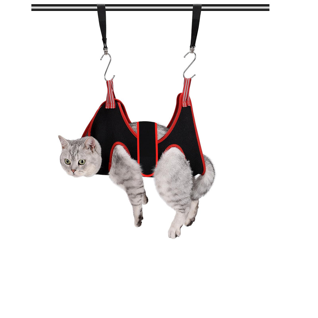 ATO-DJCX Cat Grooming Hammock Harness for Small Dogs,Pet Hammock Restraint Bag,Dog Grooming Sling for Trimming Nail and Ear/Eye Care(XS Size,6.5")