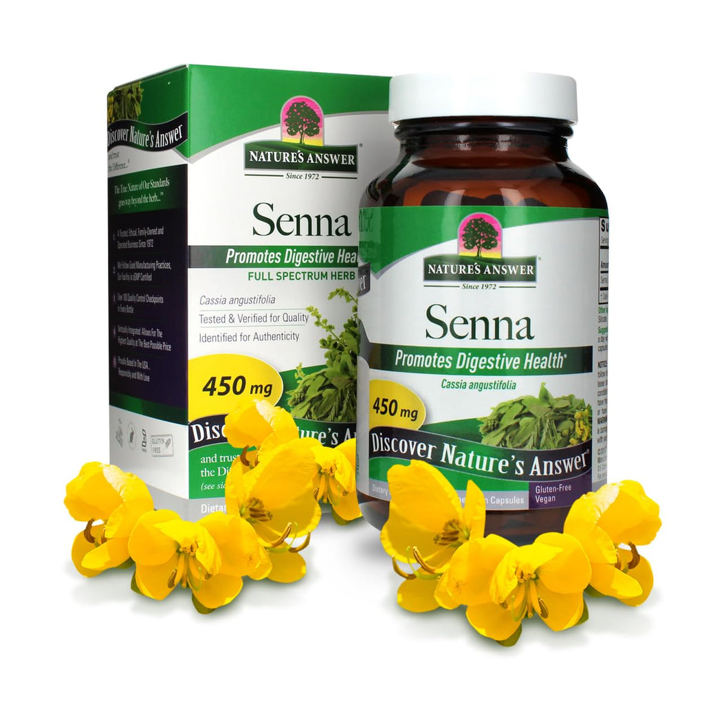 Nature's Answer Senna Leaf | Dietary Supplement | Promotes Digestive Health | Vegan, Gluten-Free & Kosher Certified | Vegetarian Capsules 90ct