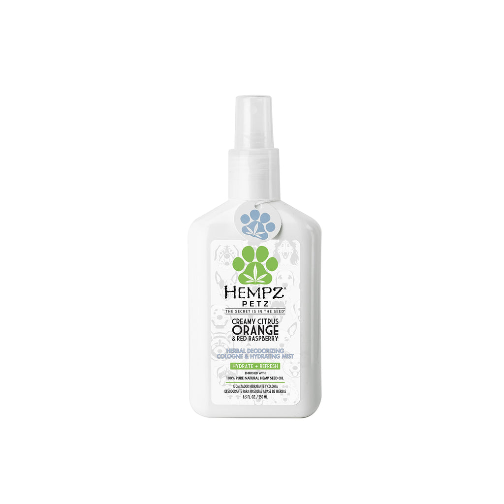 Hempz Petz Dog Cologne, Creamy Citrus Orange & Red Raspberry, 8.5 fl. oz. - Hydrating Puppy Perfume