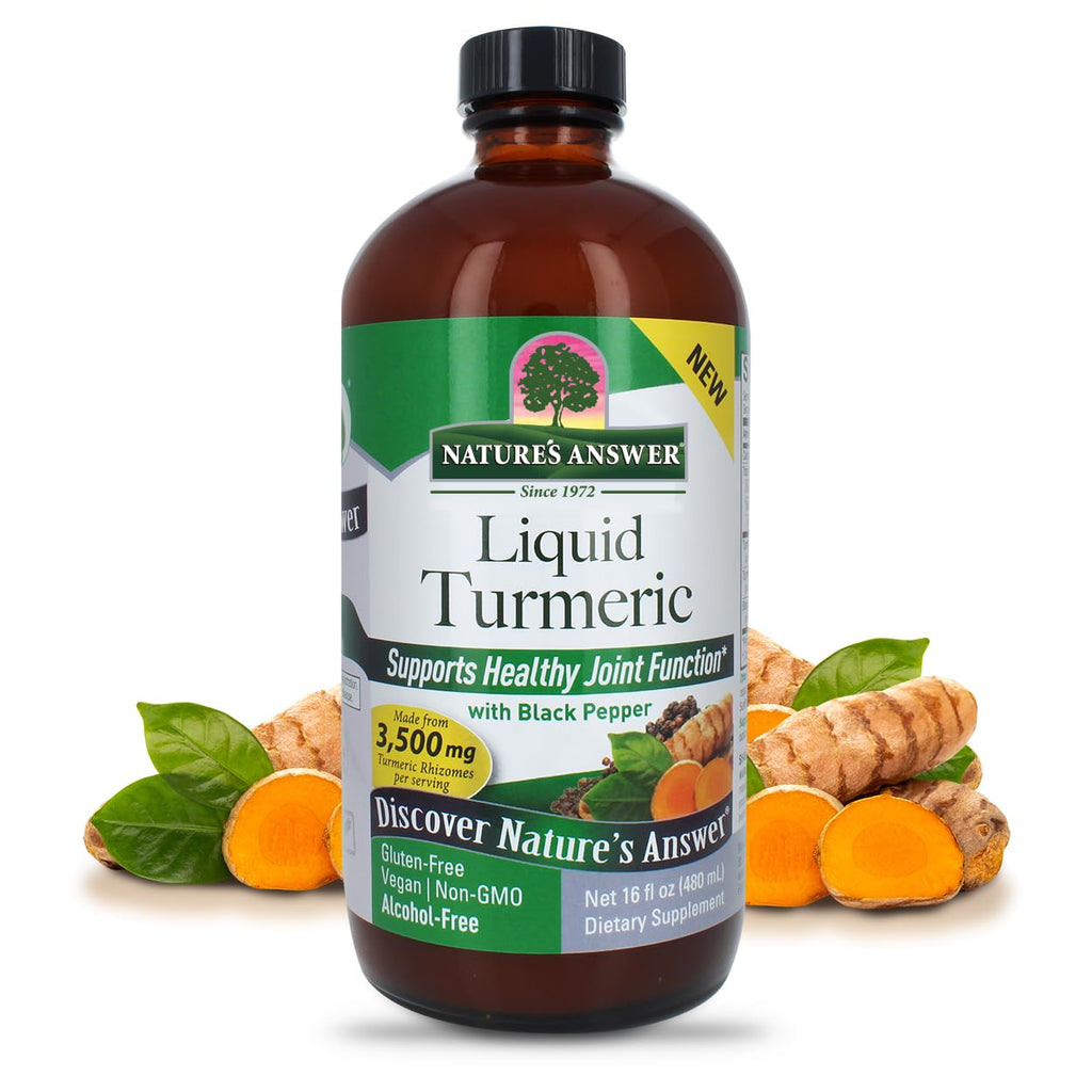 Nature's Answer Turmeric Liquid 16 Ounce | 3500 mg | Supports Inflammatory Response | Joint Support Relief | Gluten Free | Non GMO