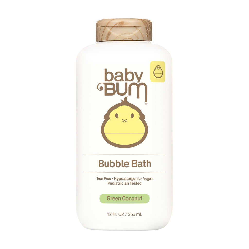 Sun Bum Baby Bum Bubble Bath - Foaming Bubble Bath for Sensitive Skin with White Ginger - Natural Fragrance - Gluten Free and Vegan - 12 oz