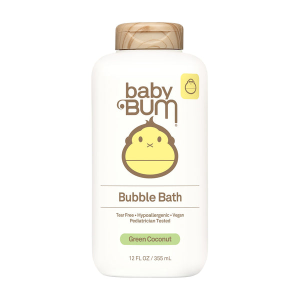 Sun Bum Baby Bum Bubble Bath - Foaming Bubble Bath for Sensitive Skin with White Ginger - Natural Fragrance - Gluten Free and Vegan - 12 oz