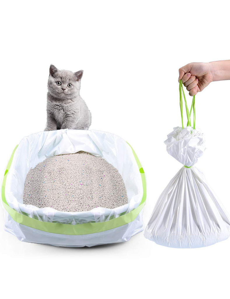 Litter Box Liners, 34 Count Jumbo Cat Litter Pan liners, Drawstring Litter Liner Bags For Litter Box, Easy Clean Up Thick Large Kitty Litter Liner XL, Eco Friendly Pet Cat Supplies(36" x 19")
