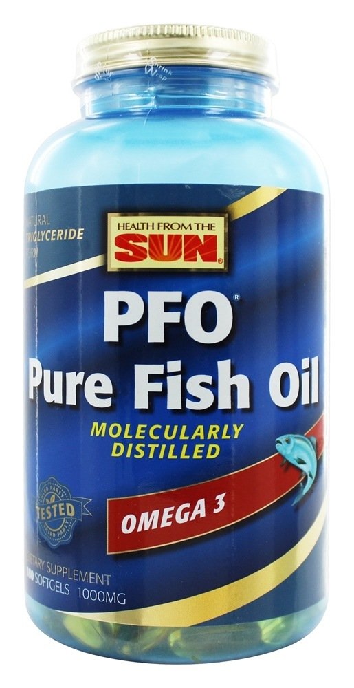 Health from the Sun Dietary Supplement, PFO Pure Fish Oil, 180 soft gels