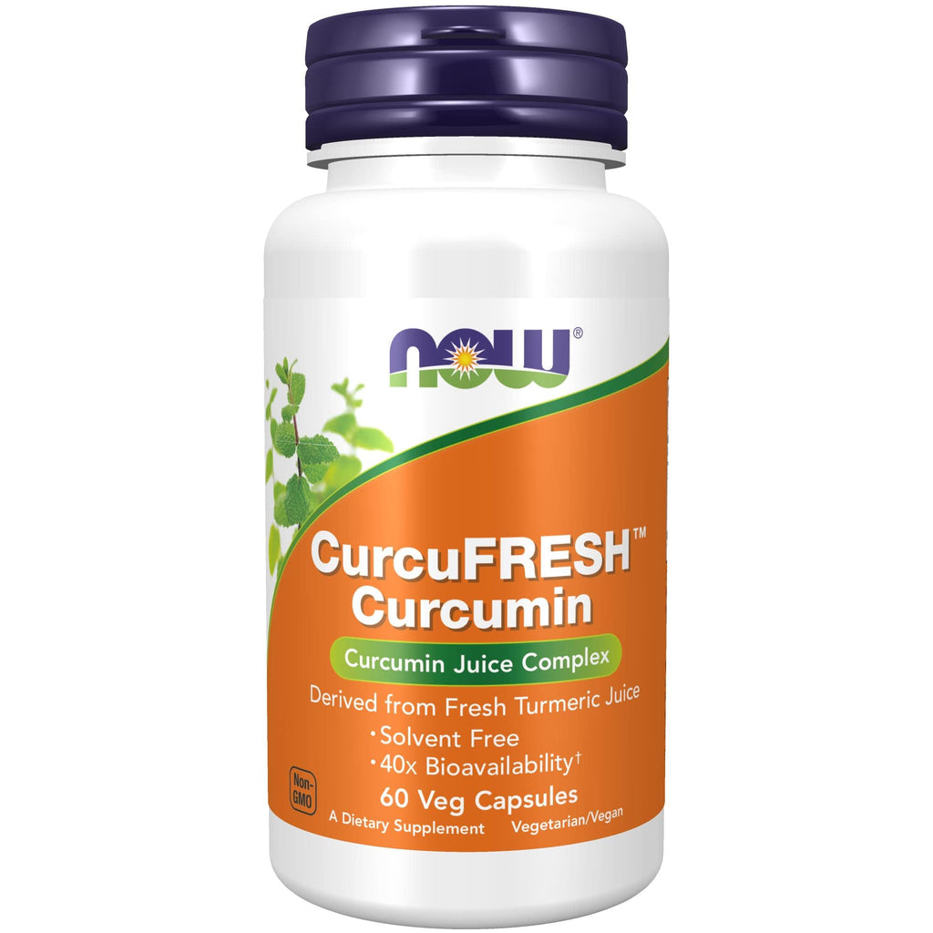 NOW Foods Supplements, CurcuFRESH™ Curcumin, Derived from Fresh Turmeric Juice, Curcumin Juice Complex, 60 Veg Capsules