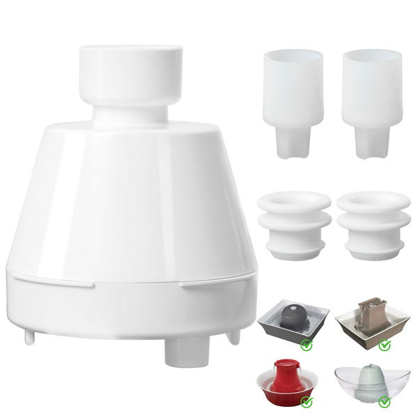 Cat Water Fountain Replacement Filter Housing & Silicone Nozzle Plug Set Pet Water Dispenser, Pet Fountain Parts Accessories (B. 1 Housing+2 Silicone Nozzle Plug)