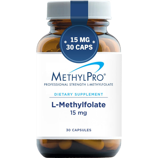 MethylPro 15mg L-Methylfolate - Professional Strength Active Methyl Folate Supplement for Brain Support & Balanced Mood - Gluten-Free Cognitive Supplement with No Fillers (90 Capsules)