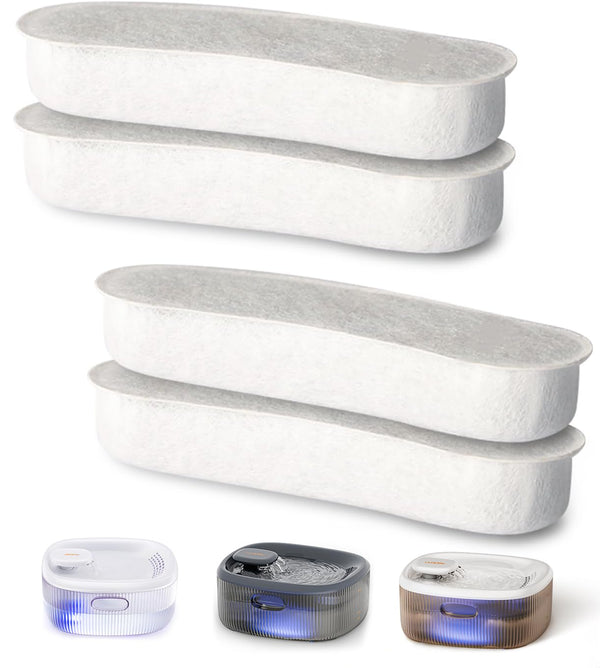 Dog Water Fountains by WOPET, 4 Pcs Pet Water Fountain Filters for W600 Dog Fountain, Large Dog Fountain Filter Replacement Cats,Pets