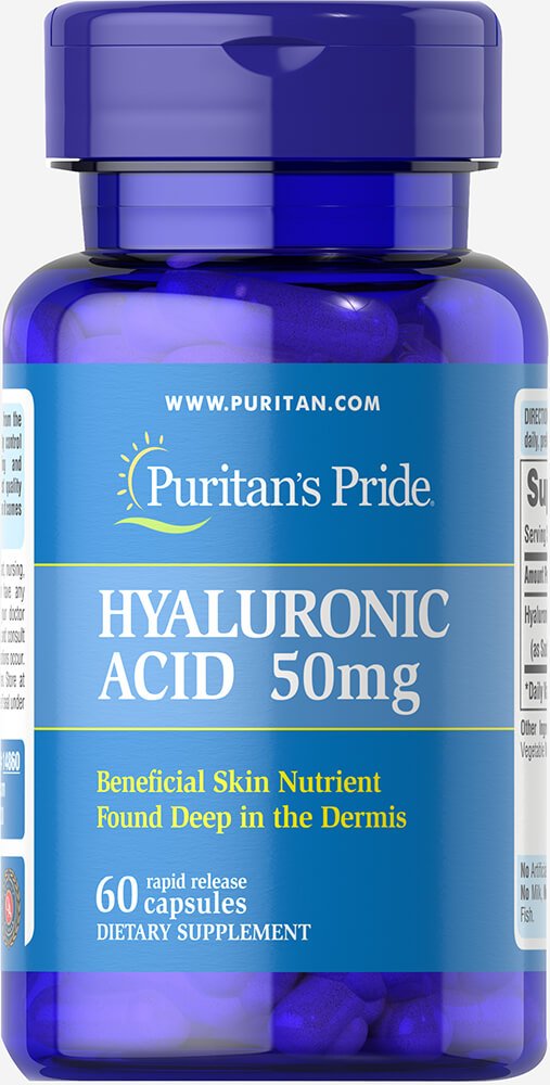 Puritan's Pride Hyaluronic Acid 50 mg-60 Capsules (Model: 14860)