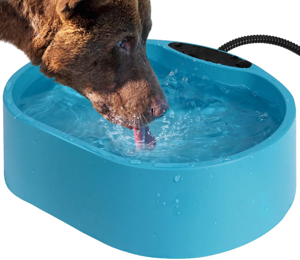 Outdoor Heated Water Bowl for Dog & Cat, Heated Dog Bowl Provides Drinkable Water in Winter, Heated Pet Bowl for Outside, Heated Waterer Dish for Rabbit, Chicken, Duck, Squirrel