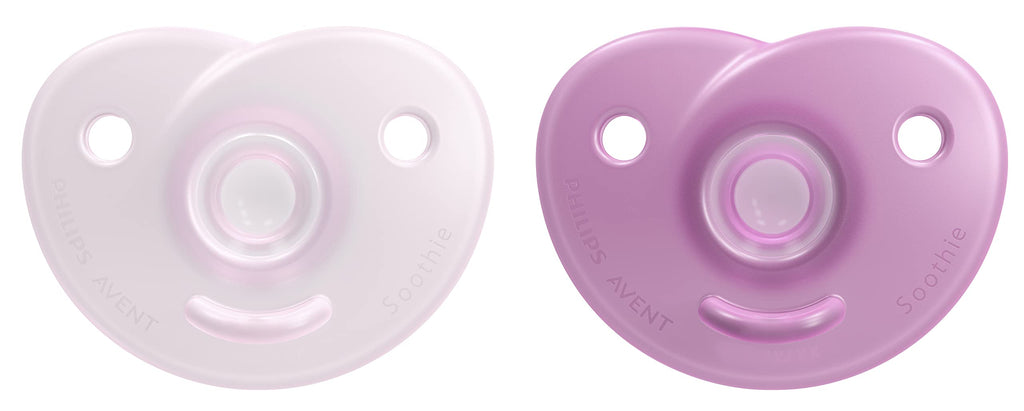 Philips AVENT Soothie Heart pacifier 3-18m, pink/light pink, 2 pack, SCF099/12