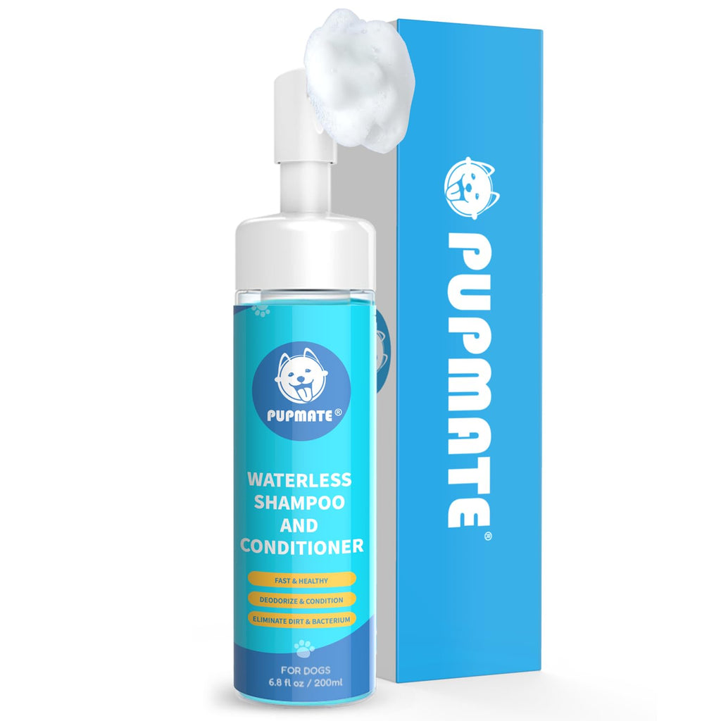 Paw Cleaner | No-Rinse Foaming Cleanser for Dogs Cats | 6.8 fl oz | Gentle and Safe | Pleasant Smell | Deep Clean Pet Paws | Bottle with Removable Soft Silicone Brush