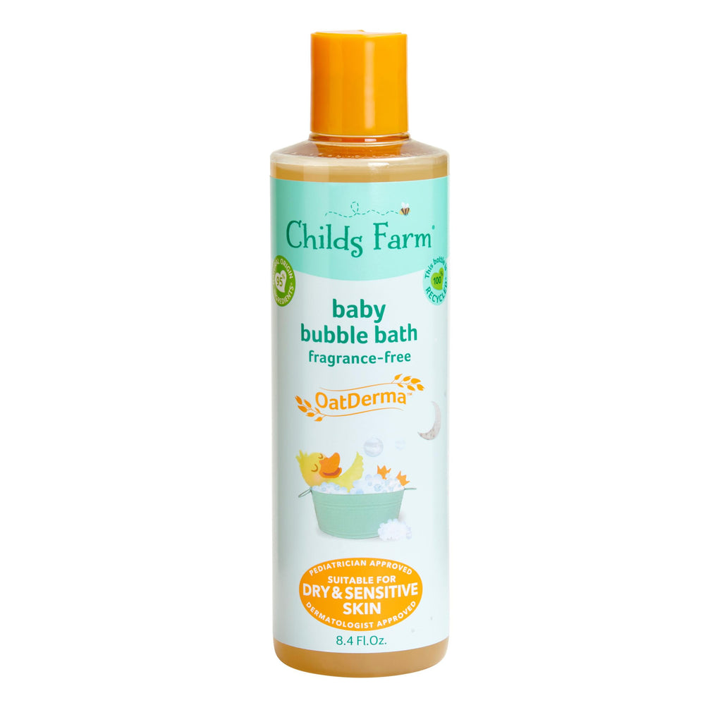 Childs Farm, OatDerma Bubble Bath, Fragrance-Free, Gently Cleanses and Soothes, Suitable for Newborns with Dry, Sensitive Skin, 8.4 Fl Oz
