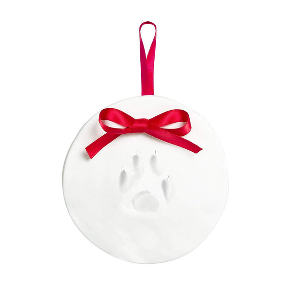 Kate & Milo Holiday Pawprints Christmas Ornament, DIY No Mess Clay Pawprint Impression Kit, Pet Memorial Keepsake, Dog or Cat Gift for Pet Parents, Christmas Stocking Stuffer for Pets