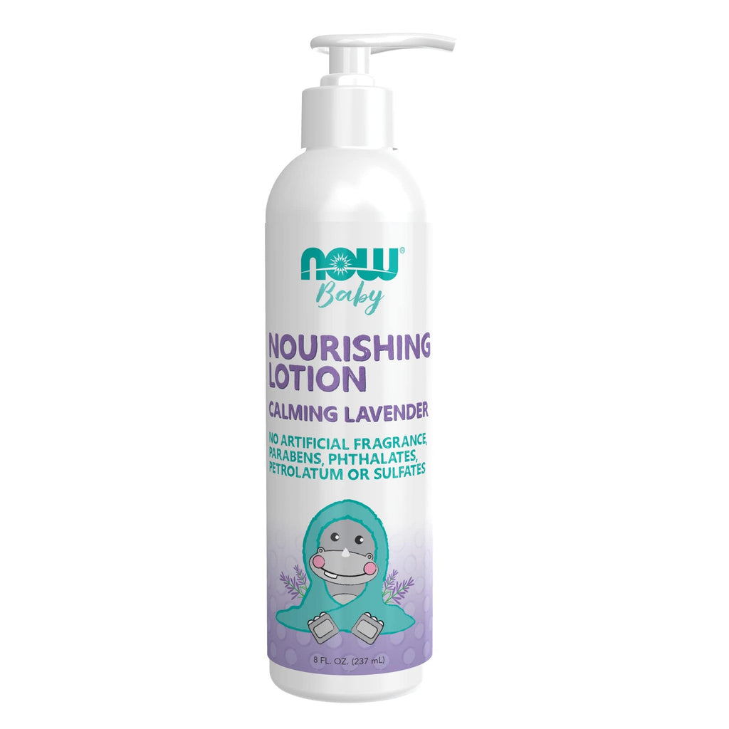 NOW Baby, Nourishing Lotion, Calming Lavender, Paraben Free, 8 Fluid Ounces