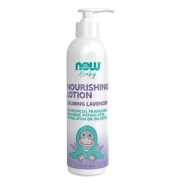 NOW Baby, Nourishing Lotion, Calming Lavender, Paraben Free, 8 Fluid Ounces