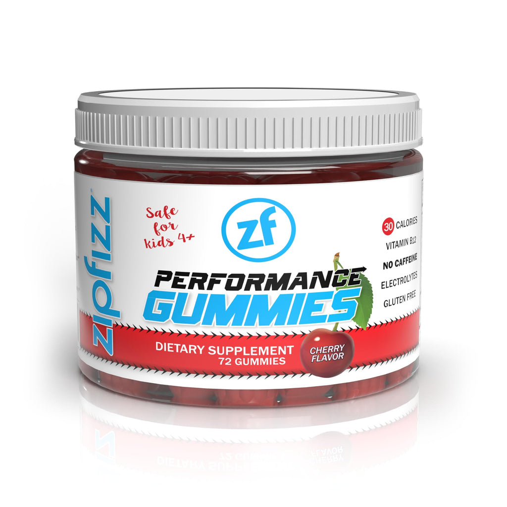 Zipfizz Perform Gummies - Delicious Fruit-Infused Supplement with B6, B12, and Vitamin C for Athletes Ages 4+ | 3 Gummies Per Serving, 24 Servings | Supports Energy, Endurance, and Recovery