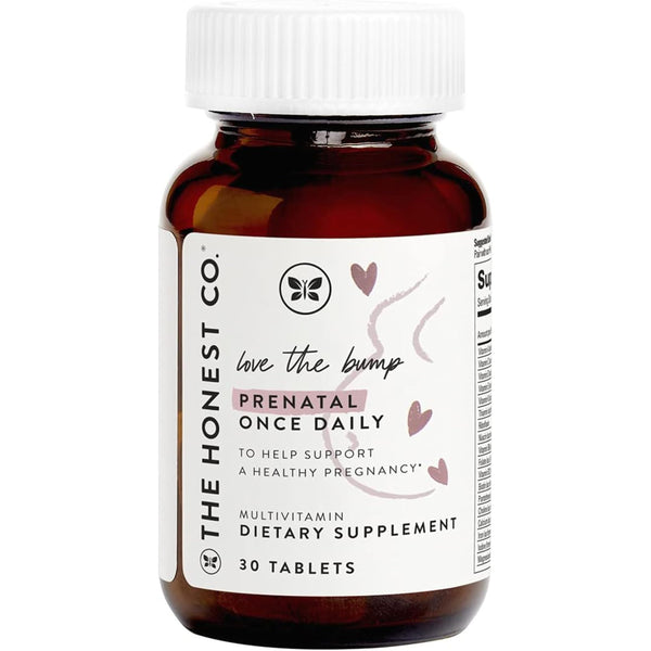 The Honest Company Love the Bump Prenatal Once Daily Supplement | NSF-Certified, Non-GMO | 30 Count Tablets