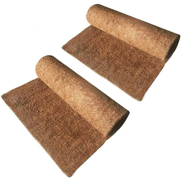 Hamiledyi Reptile Carpet Natural Coconut Fiber Tortoise Carpet Mat for Pet Terrarium Liner Reptile Supplies for Lizard Snake Chameleon Turtle Bedding Bunny Rabbit Mat (2 x Sheets)