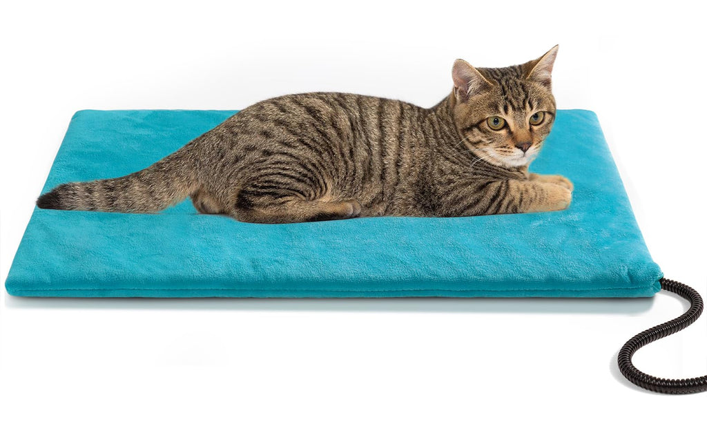 Pet Heating Pad, Outdoor Indoor Electric Heated Pad for Dog & Cat, Warm Heated Mat Waterproof Heated Dog Cat Bed with Chew Resistant Cord, Comfortable Heater Blanket for Puppy and Kitten (12" x 20")