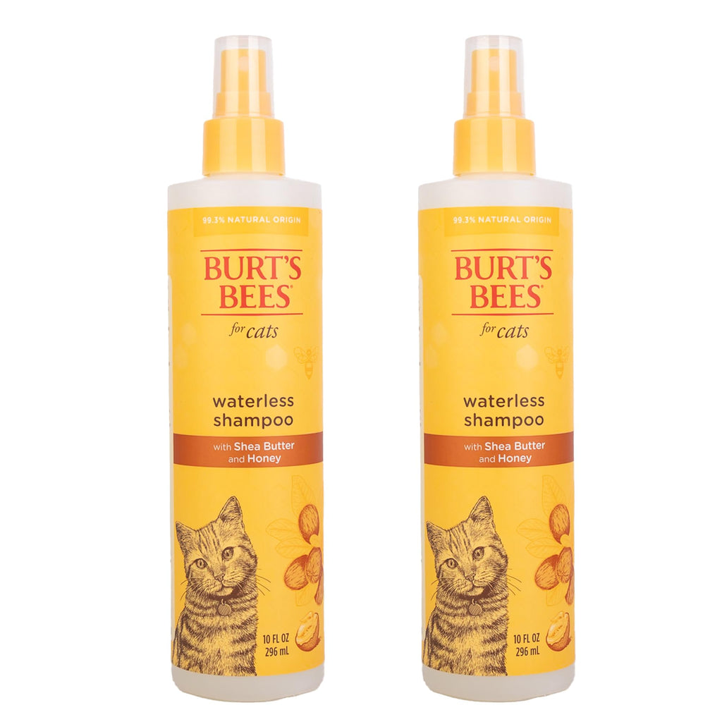 Burt's Bees for Pets Waterless Cat Grooming Spray with Shea Butter and Honey, 99.3% Natural Origin Formulas, Dry Shampoo, Kitten Supplies, 10oz