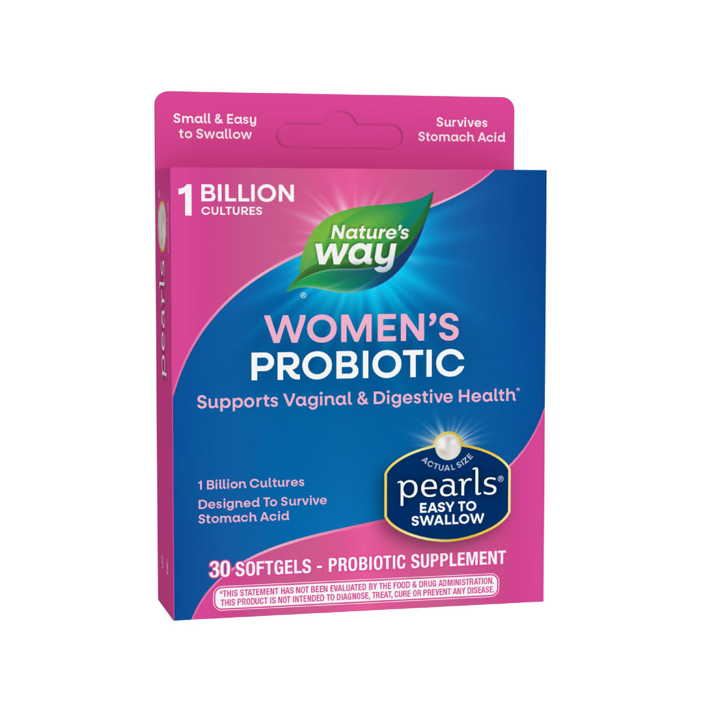 Nature's Way Women's Probiotic Pearls, Supports Vaginal and Digestive Health*, 1 Billion Live Cultures, No Refrigeration Required, 30 Softgels (Packaging May Vary)